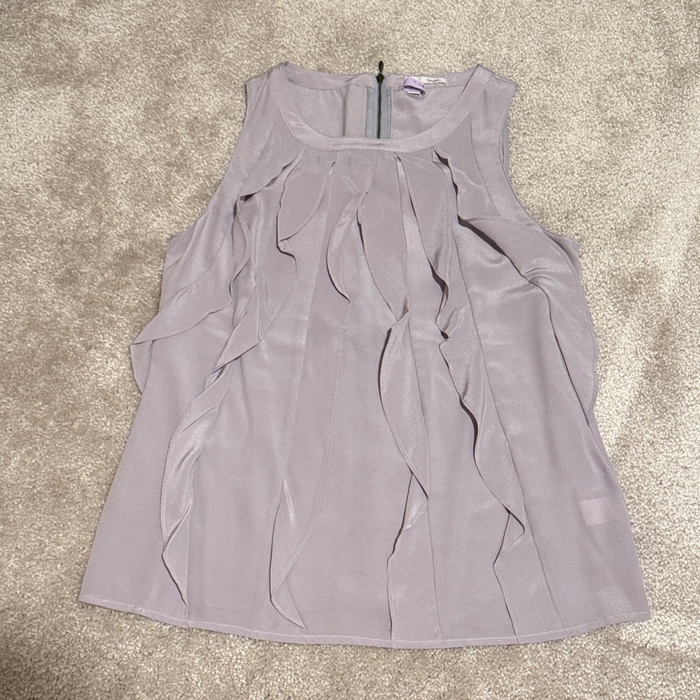 Halogen Lavender Ruffle-Front Sleeveless Camisole